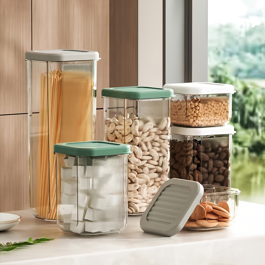 Food Storage Container Plastic Box Jar Cereal Organizer For Pantry