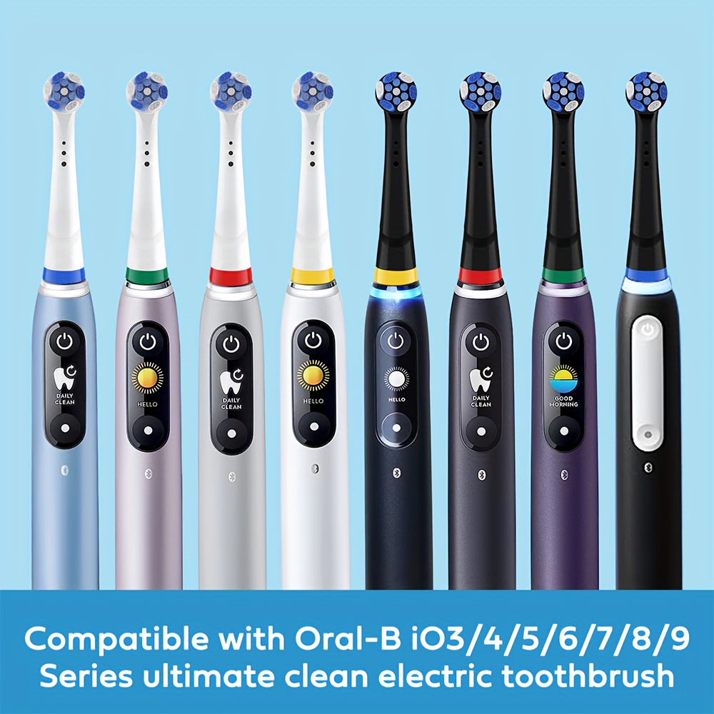 8pcs Compatible With Oral B IO Electric Toothbrush Head, Excellent Cloud  Like Soft Bristles, Deep Cleaning, Colored Bottom Ring