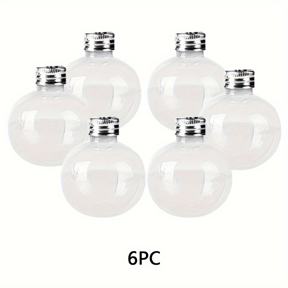 6/12pcs Christmas Bulb Decoration Ball Water Bottle Booze Filled Xmas Tree Ornaments Juice Bulbs Water Bottles Festival Decor