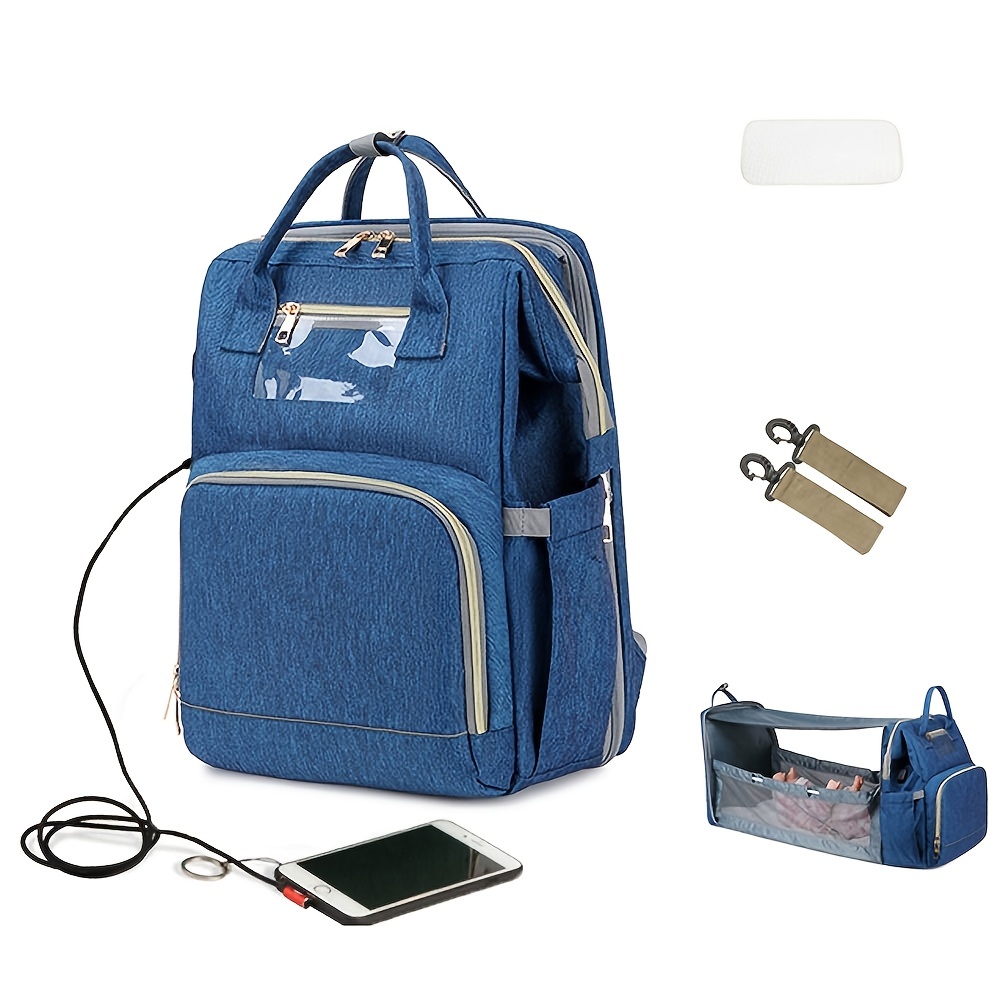 Large Capacity Mummy Backpack with USB Interface & Insulation Pocket