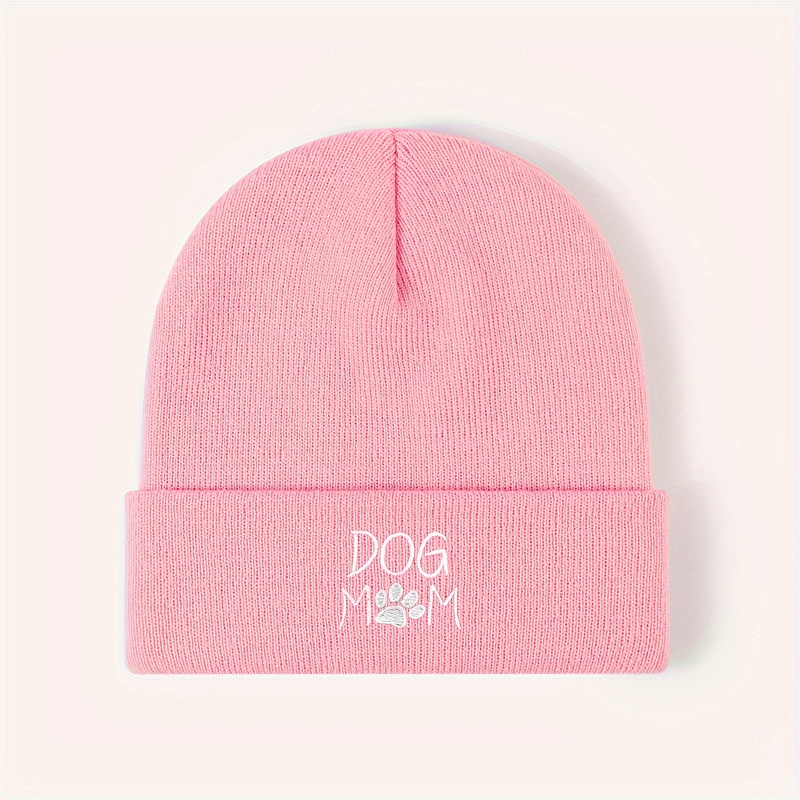NEW ANB FASHION women\'s dog mom beanie in pink s-l400.jpg main image 4