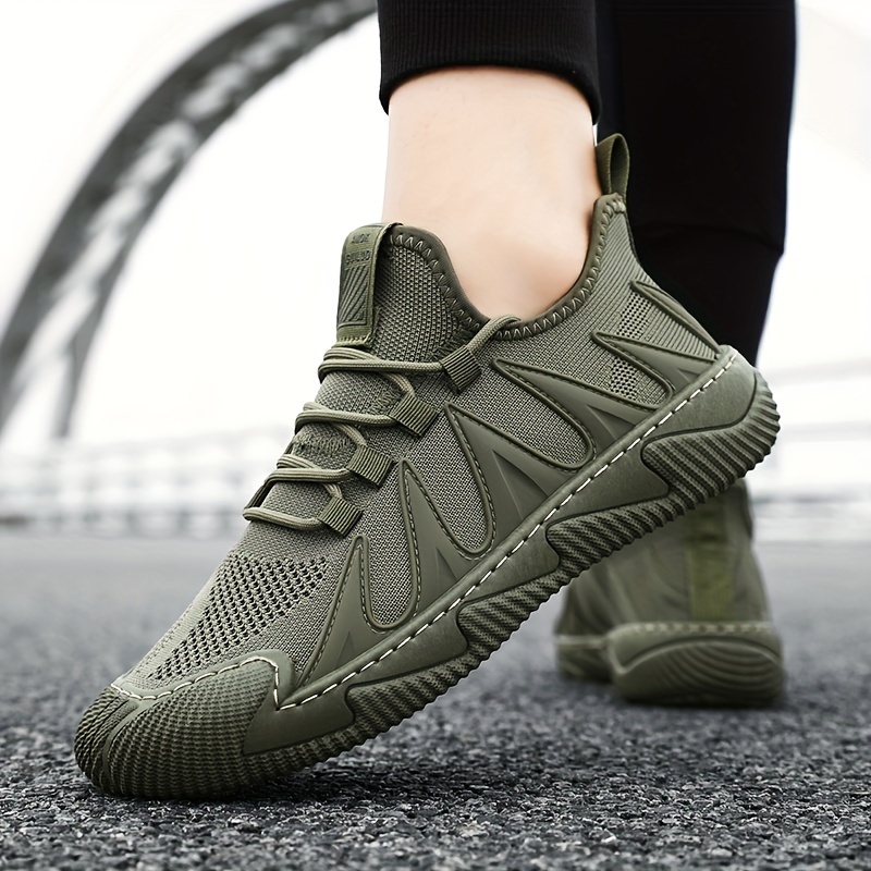 Atmungsaktive Herren-laufschuhe Aus Festem Strick, Bequeme Schnür ...