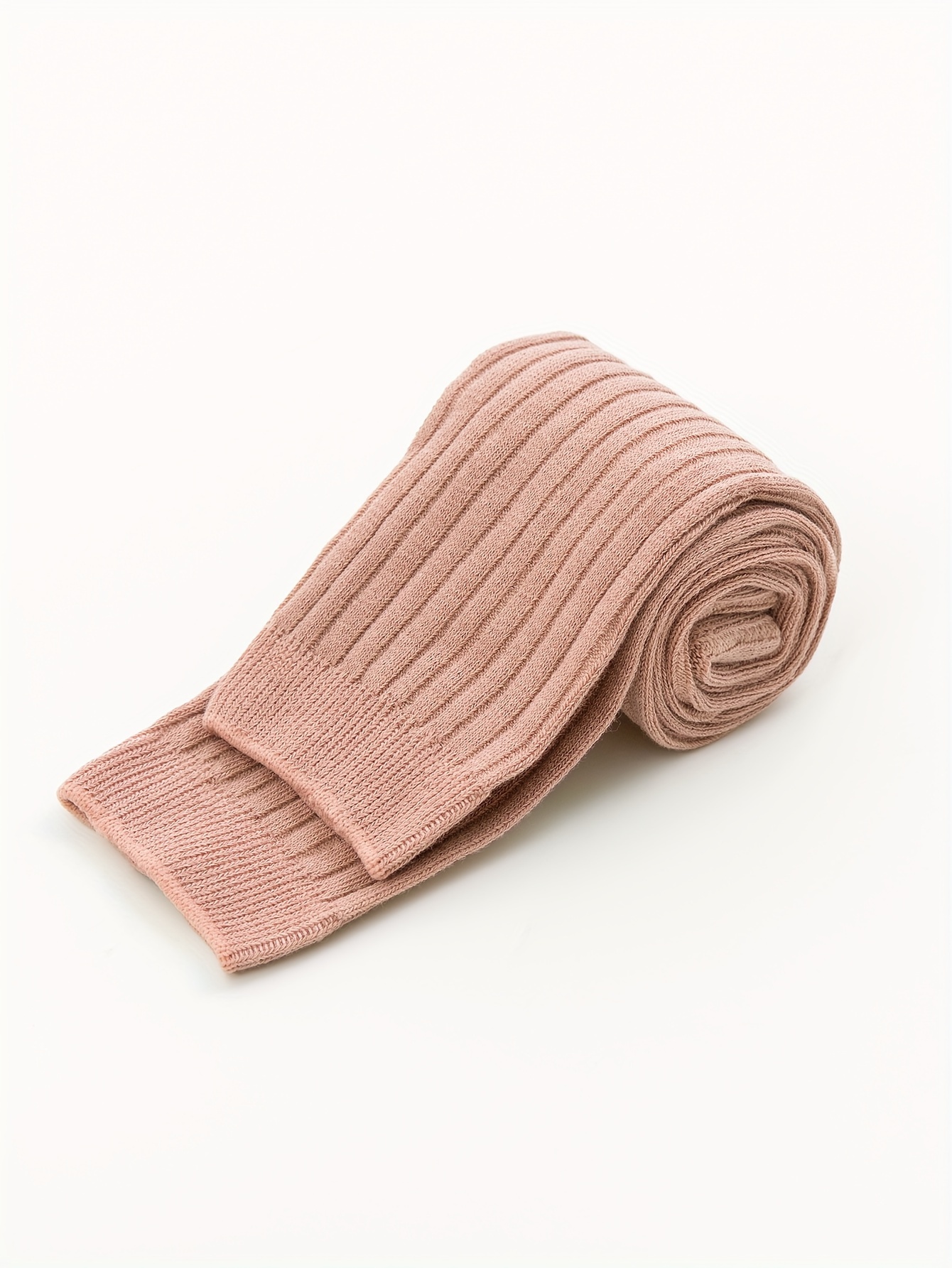 RIBBED KNIT LEGGINGS - Beige-pink