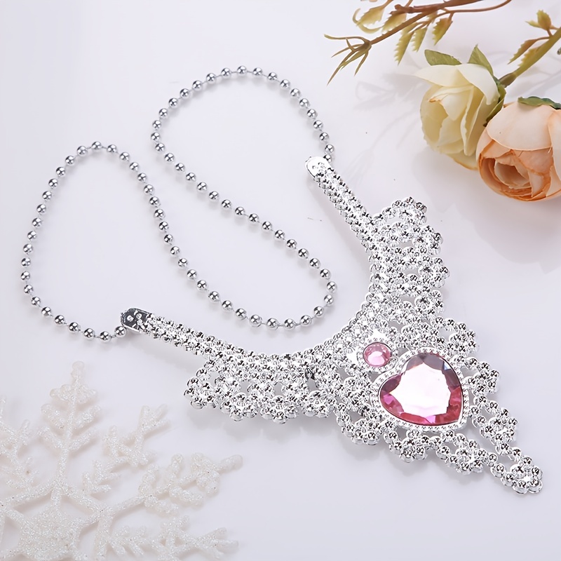 Swarovski Crystal Pink Heart Magic Wand Necklace