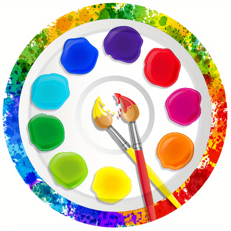 Art Party Supplies Painting Theme Party Tableware Kit - Temu