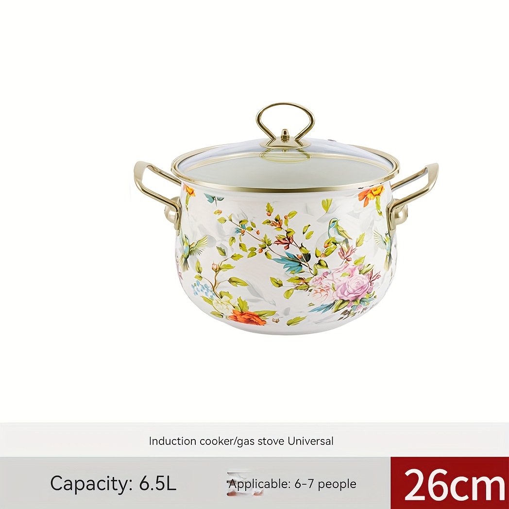 premium enamel soup pot with dual handles high temperature resistant large capacity for   boiling versatile for gas or     home and restaurant kitchens details 19