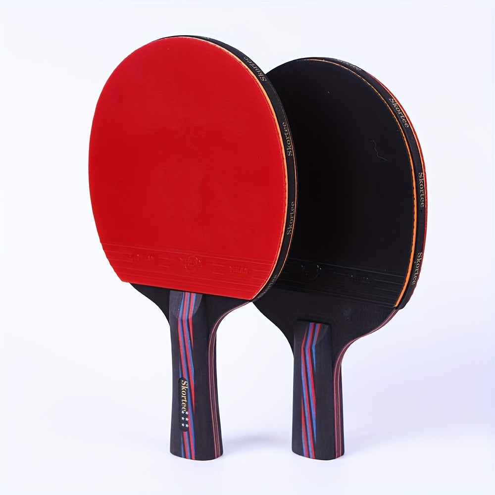 Ensemble de raquette de ping-pong professionnel Éponge absorbant la sueur 6  étoiles Ensemble de raquettes de tennis de table pour débutants