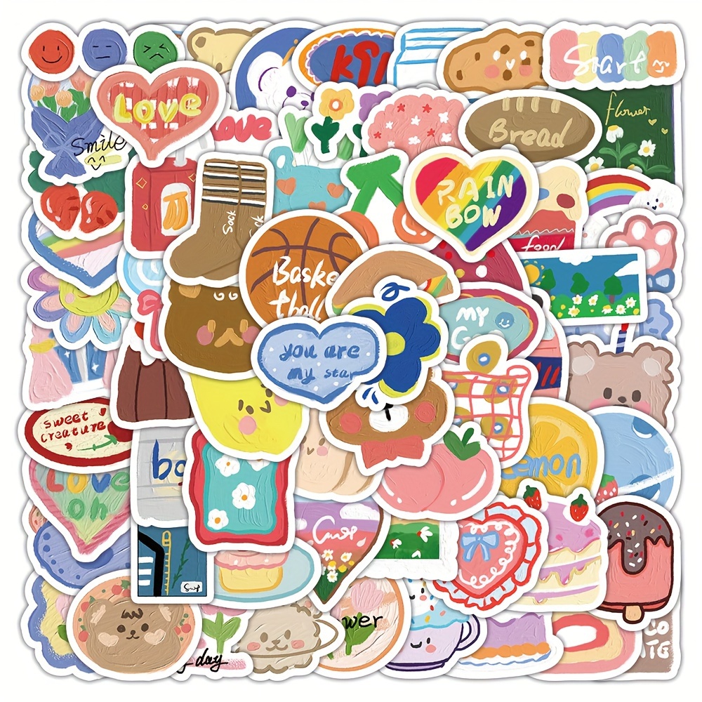 Doodle Scrapbook Stickers Hand painted Element Plan Book - Temu United Arab  Emirates