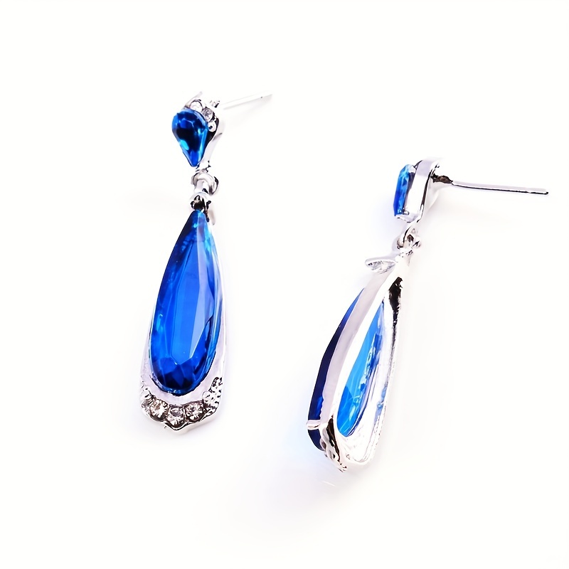 Faux on sale sapphire earrings