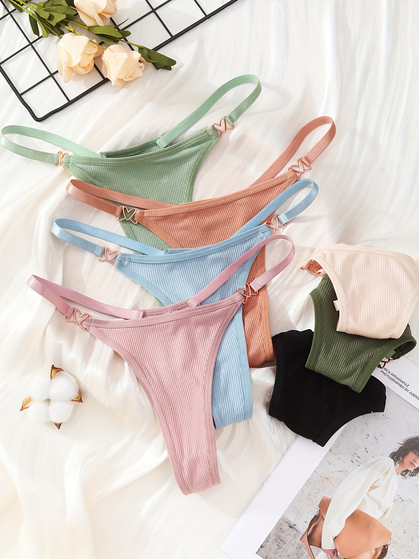 FINETOO 3pcs/Set Women's Cotton Thong Lace Bikini Panties S-XL Soft Female  Lingerie