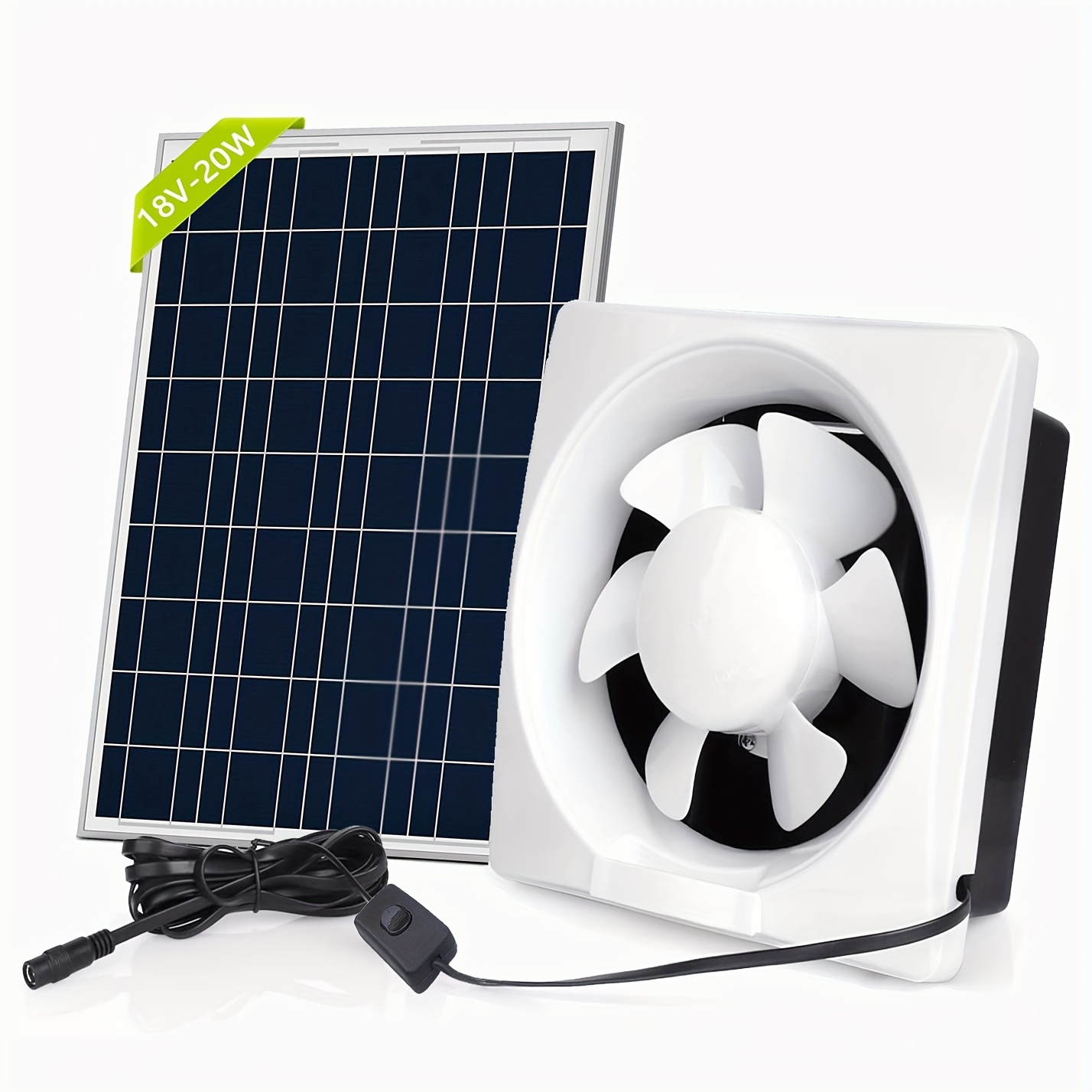 1 Set 12 V Solarbetriebener Abluftventilator/solarpanel - Temu Austria
