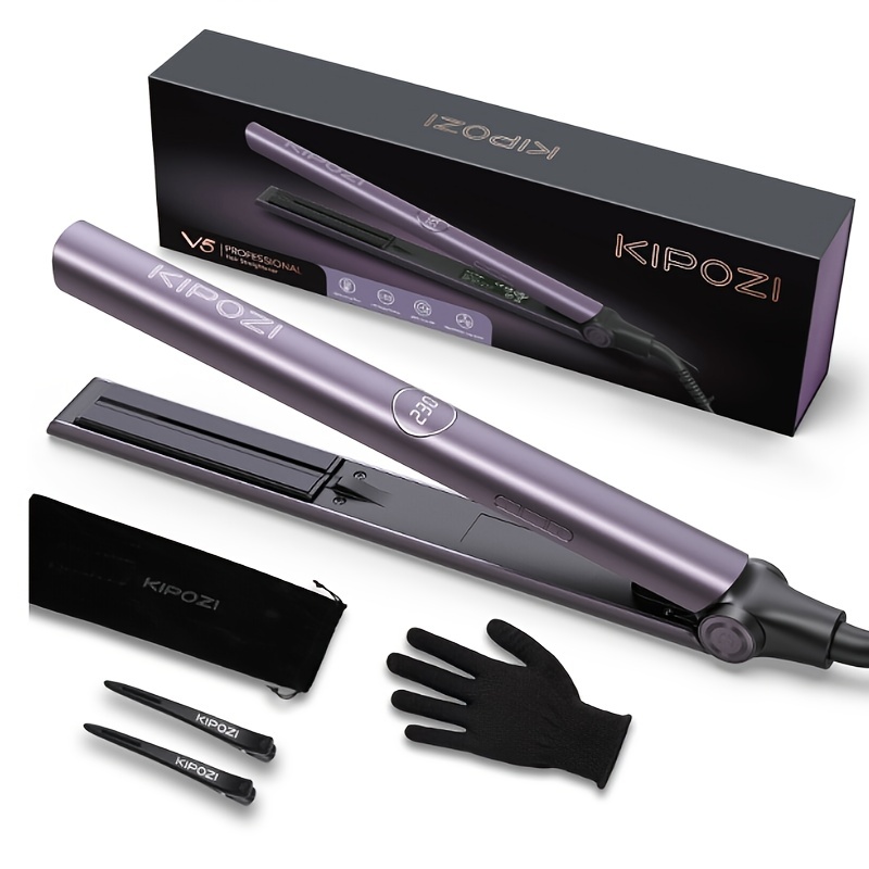 Kipozi pro flat iron with titanium ion plates hair straightener sale