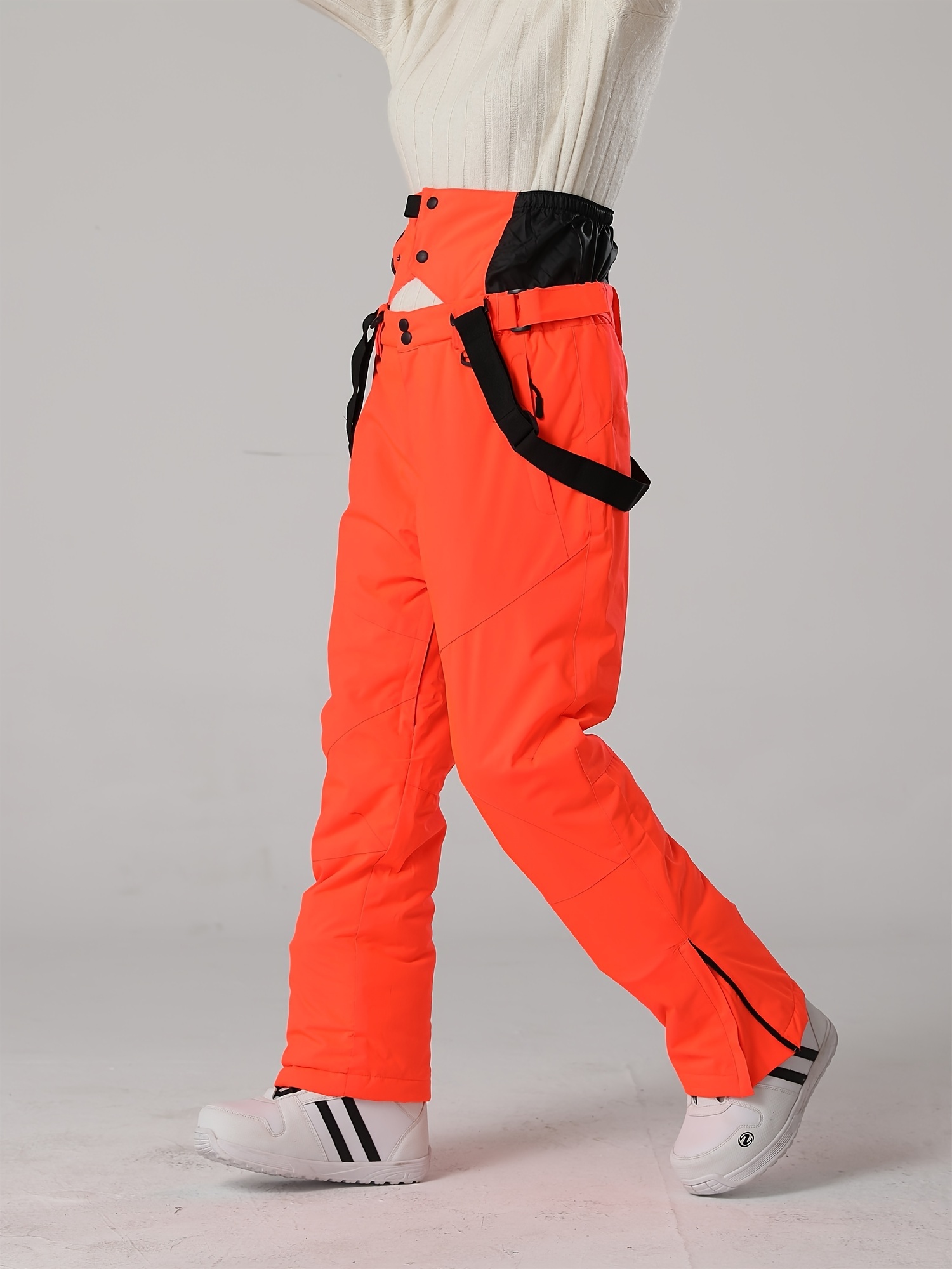 Ski trousers for women, snow trousers with braces, thermal outdoor  trousers, braces, waterproof, windproof, softshell trousers, warm lined,  snowboard trousers, hiking trousers, winter ski pants, : :  Fashion