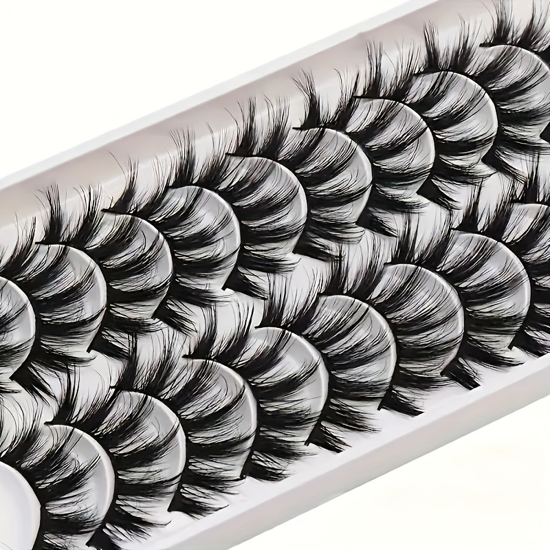 3d Eyelashes 10-pair Pack | Hypoallergenic,natural Look, D- 13-15mm | Lightweight For Daily Wear And Special Occasions