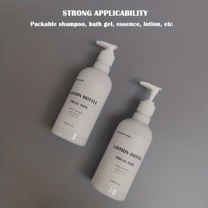 2pcs 16oz Sub Bottles Lotion Bottle Pump Refillable Empty Shampoo Dispenser
