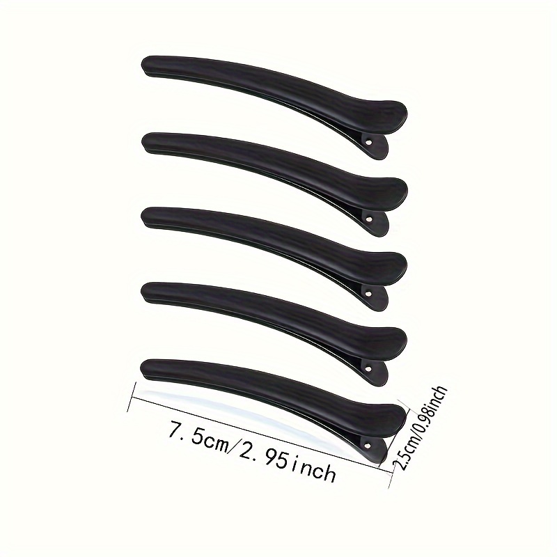 7/9pcs Matte Black Duckbill Clip Set