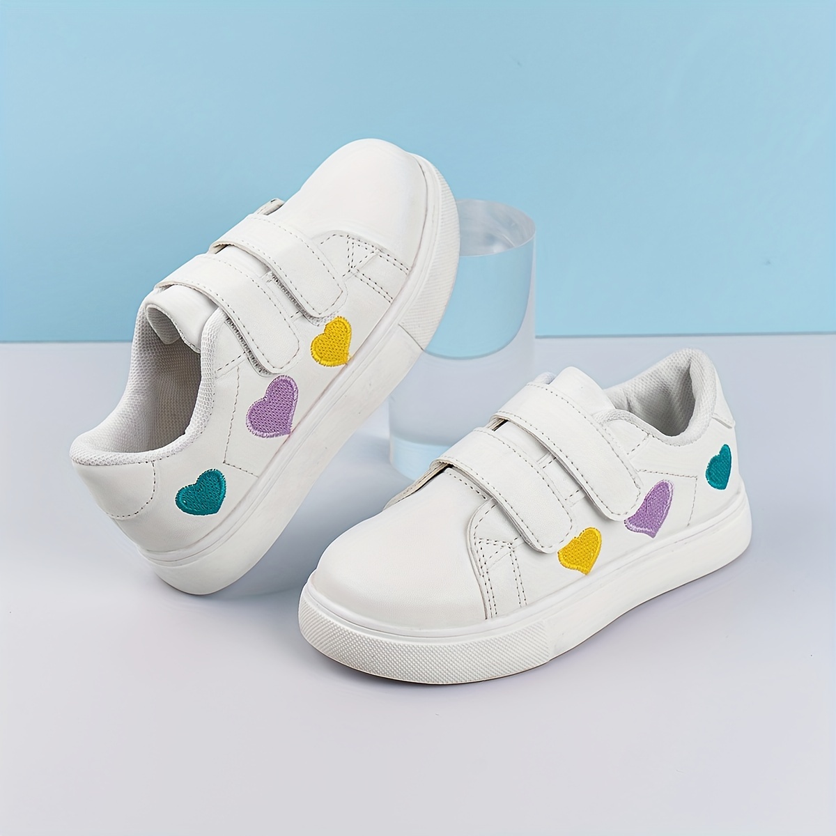 Zapatillas Blancas con Velcro para el Colegio Unisex