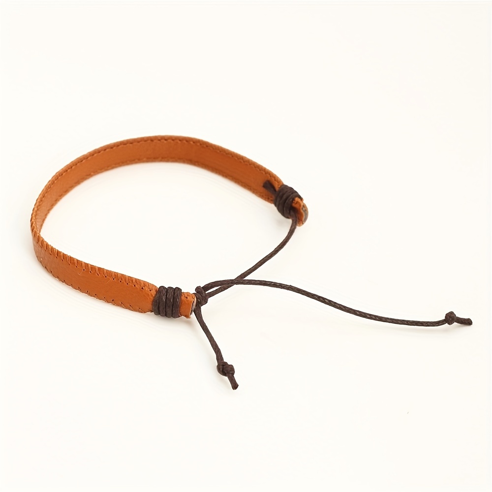 Men's Leather Braided Bracelet Bangle Jewelry