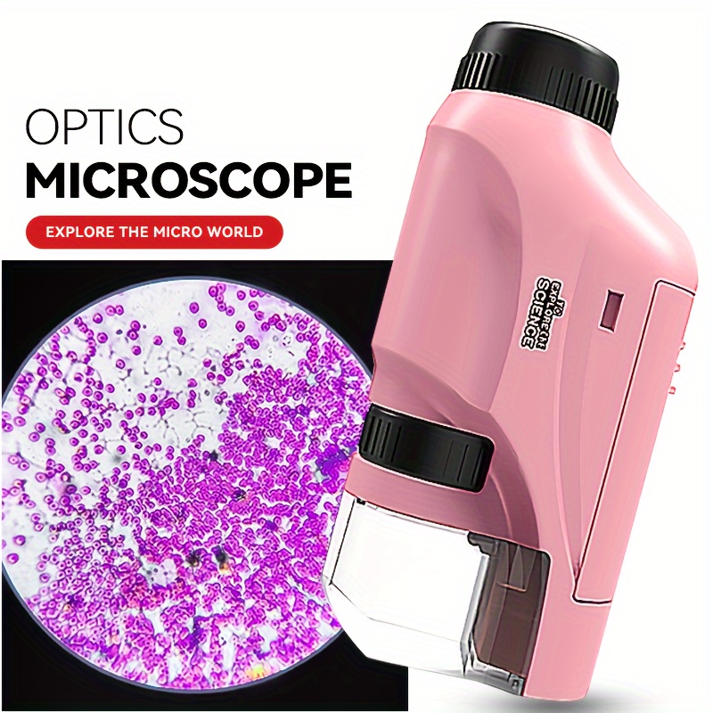 Microworld pour enfants adultes, mini microscope de poche pour