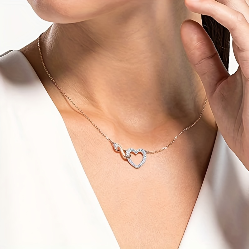 2pcs Heart Shape and Infinity Sign Jewelry Set