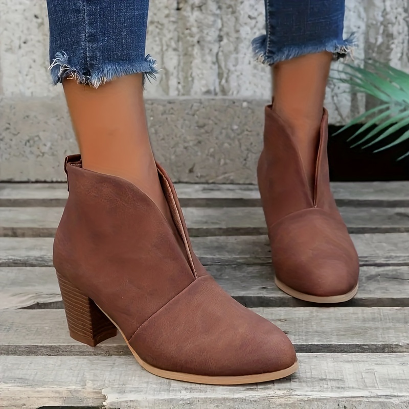 Deep v front outlet booties