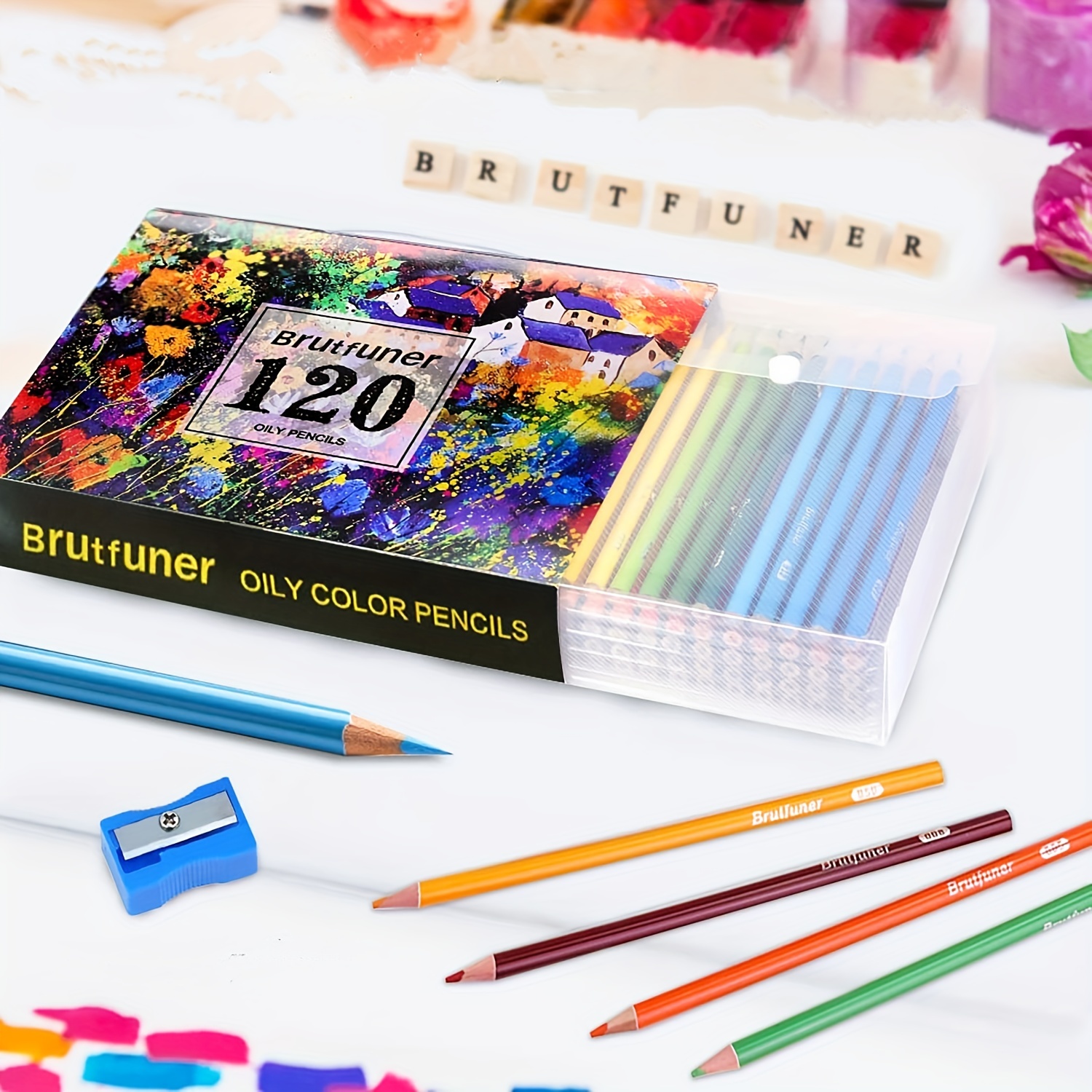 Retour à l'école 150/120/72/48 Couleurs Brutfuner Crayons de couleur  Professionnel Dessin couleur Crayon à colorier