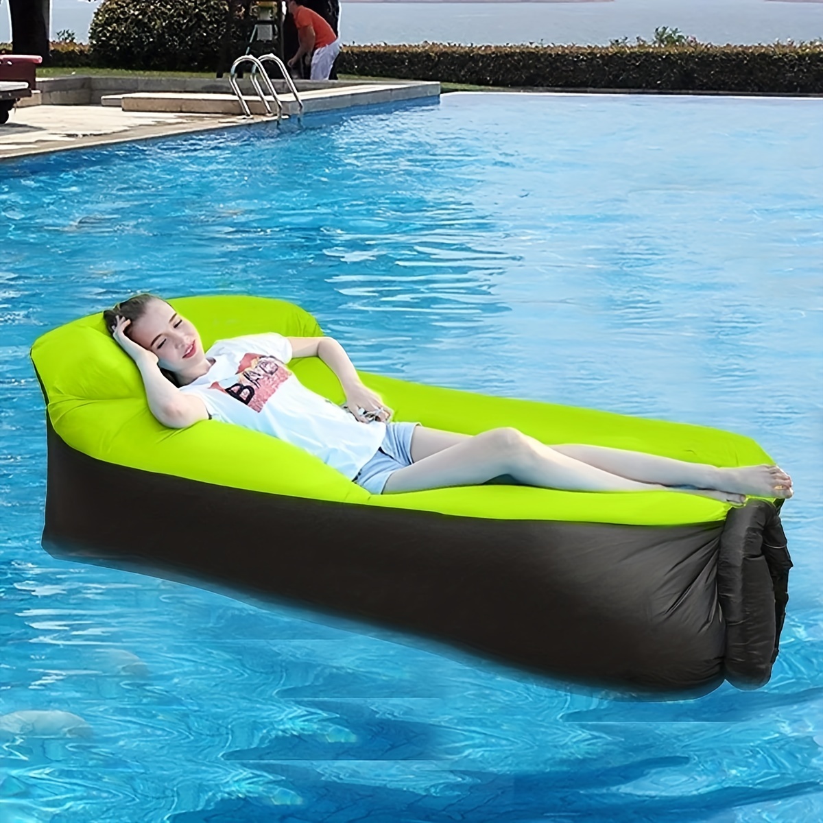 Foldable Inflatable Sofa Ultralight Sleeping Bag Air Bed Lounger Travel Sack