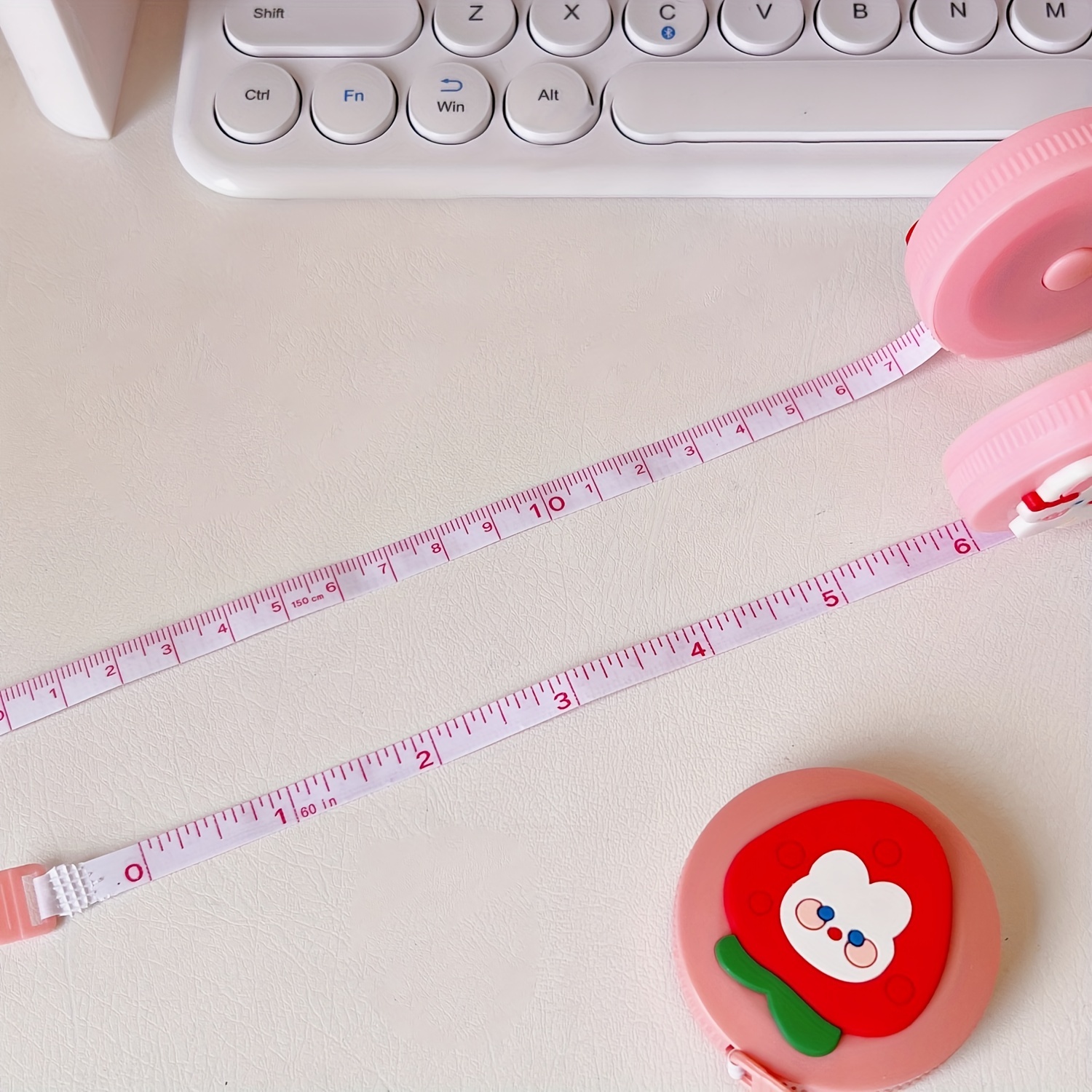 Professional Tailors Tape Measure with snap fastener. Sewing, crafts. 60  in/150 cm.