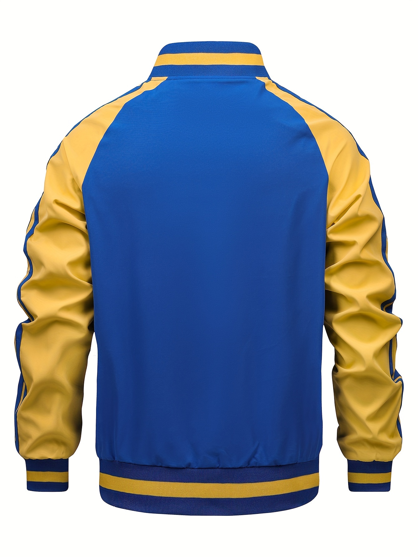 Royal blue and yellow varsity clearance jacket