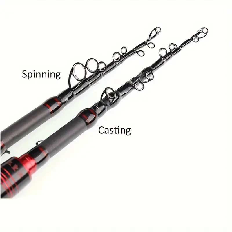 Portable Carbon Fiber Spinning/carbon Fishing Rod Telescopic - Temu