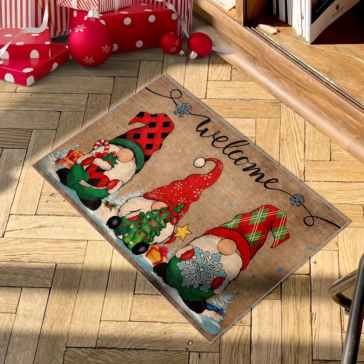 Non Slip Merry Christmas Decorative Mats Rugs Welcome - Temu