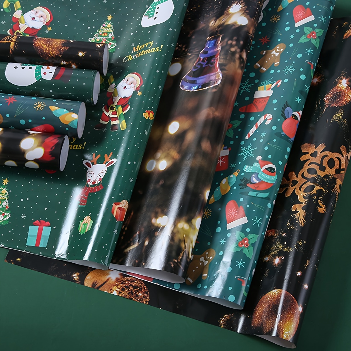 10pcs, Christmas Gift Wrapping Paper Thickened Christmas Kraft Wrapping  Paper Christmas Tree Elk Gift Box Wrapping Paper, Wrapping Paper, Tissue  Paper