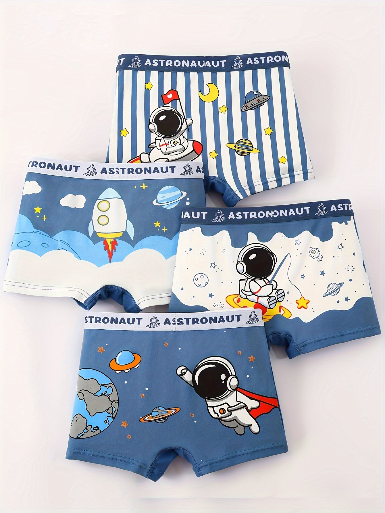 Boys Shark Ocean Print Boxer Briefs Soft Cotton Comfortable - Temu