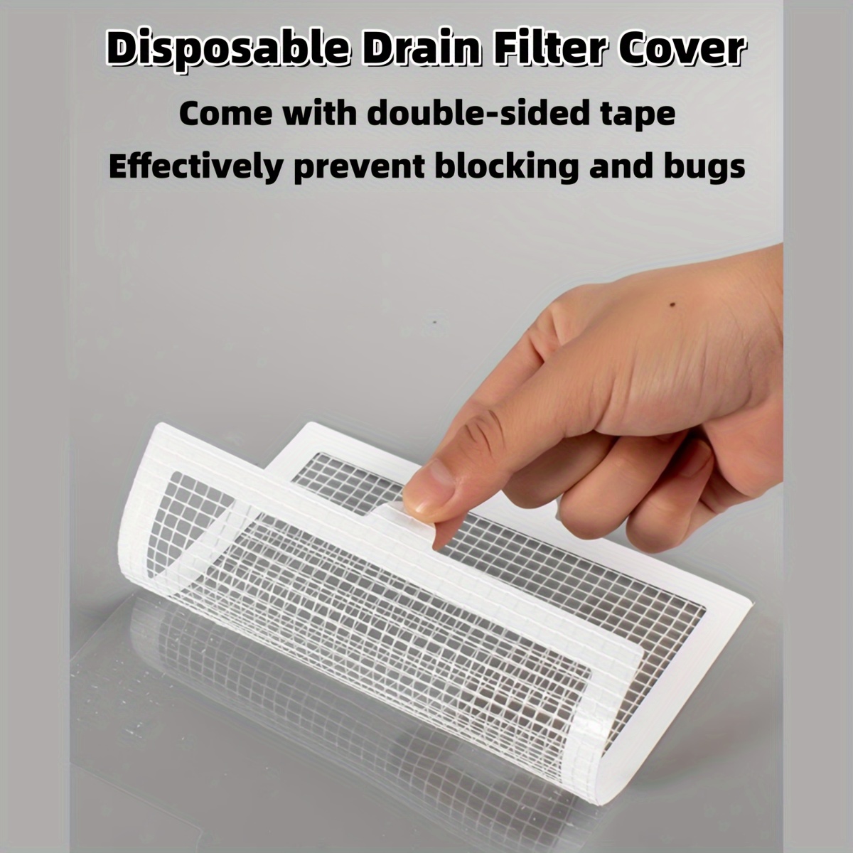 10pcs Disposable Shower Drain Hair Catcher, Anti-Blocking Floor