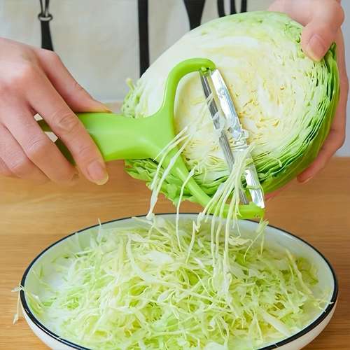 1pc, Multifunctional Stainless Steel Fruit and Vegetable Peeler and Grater - Perfect for Potatoes, Cabbage, Melons, and More - Easy to Use and Dishwasher Safe - Essential Kitchen Tool