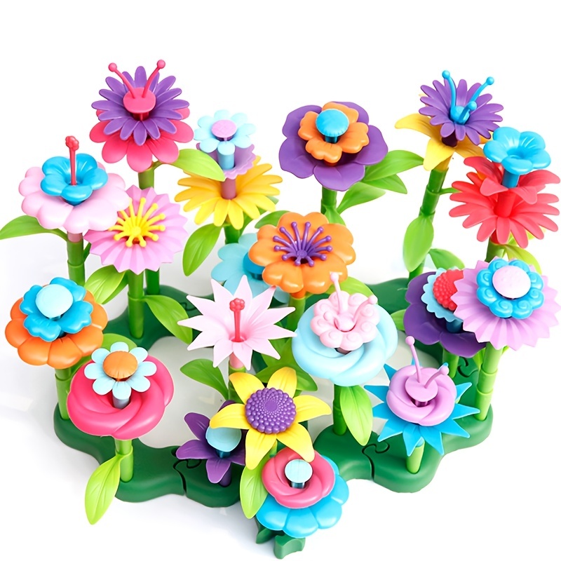  Byserten Regalos para niñas de 3 a 6 años, juego de  construcción de jardín de flores, 98 piezas, artes y manualidades para niñas,  11 colores, regalos de cumpleaños, Navidad : Juguetes y Juegos