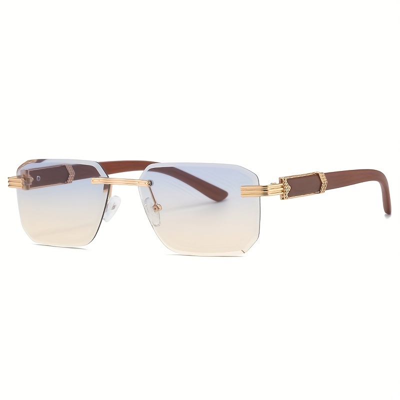 Square Rimless Sunglasses Gradient UV400 Sun Shades