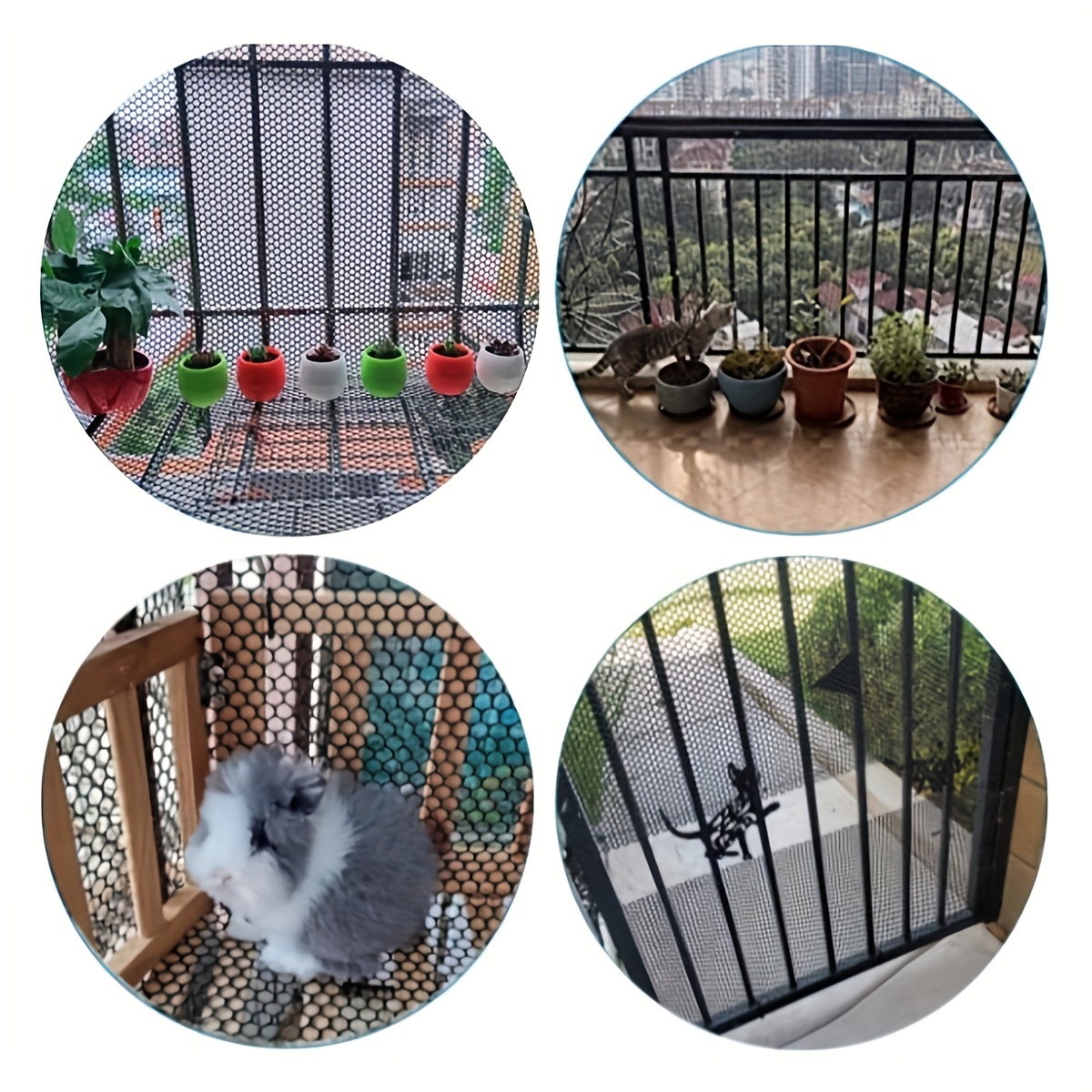 Red de plástico para cría de aves de corral, barrera de malla de plástico,  valla de seguridad, barandilla de escalera, valla de jardín, red de pollo