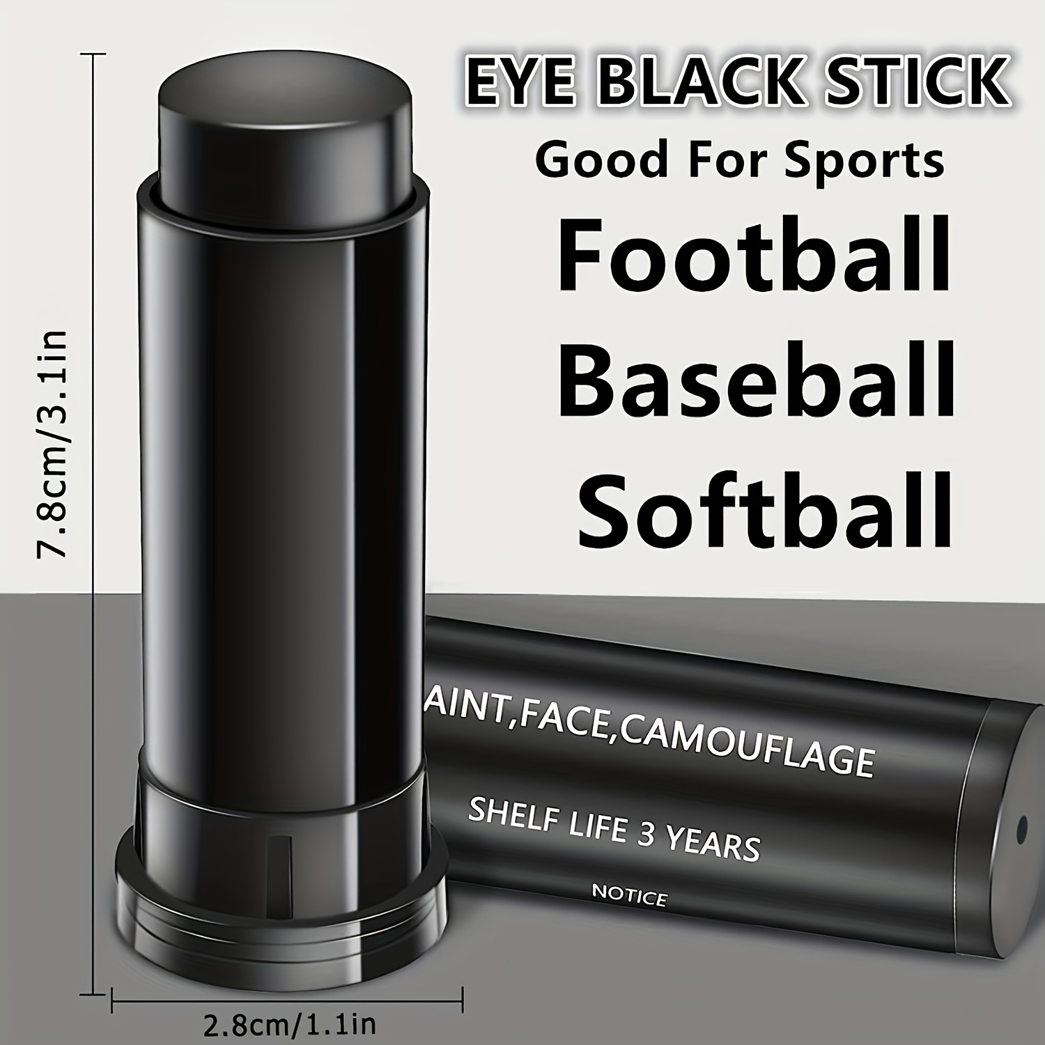 1Pc Eye Black Painting Stick Sports Face Paint Stick For Football Baseball