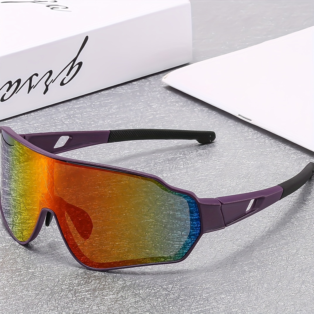 Stylish Half Frame Color Film Cycling Glasses Mountaineering