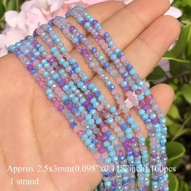 Gradient Candy Ab Color Faceted Crystal Tiny Glass Beads - Temu