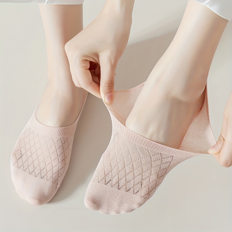 Summer Thin Lace Sock Slippers Women Hollow Out Mesh Breathable