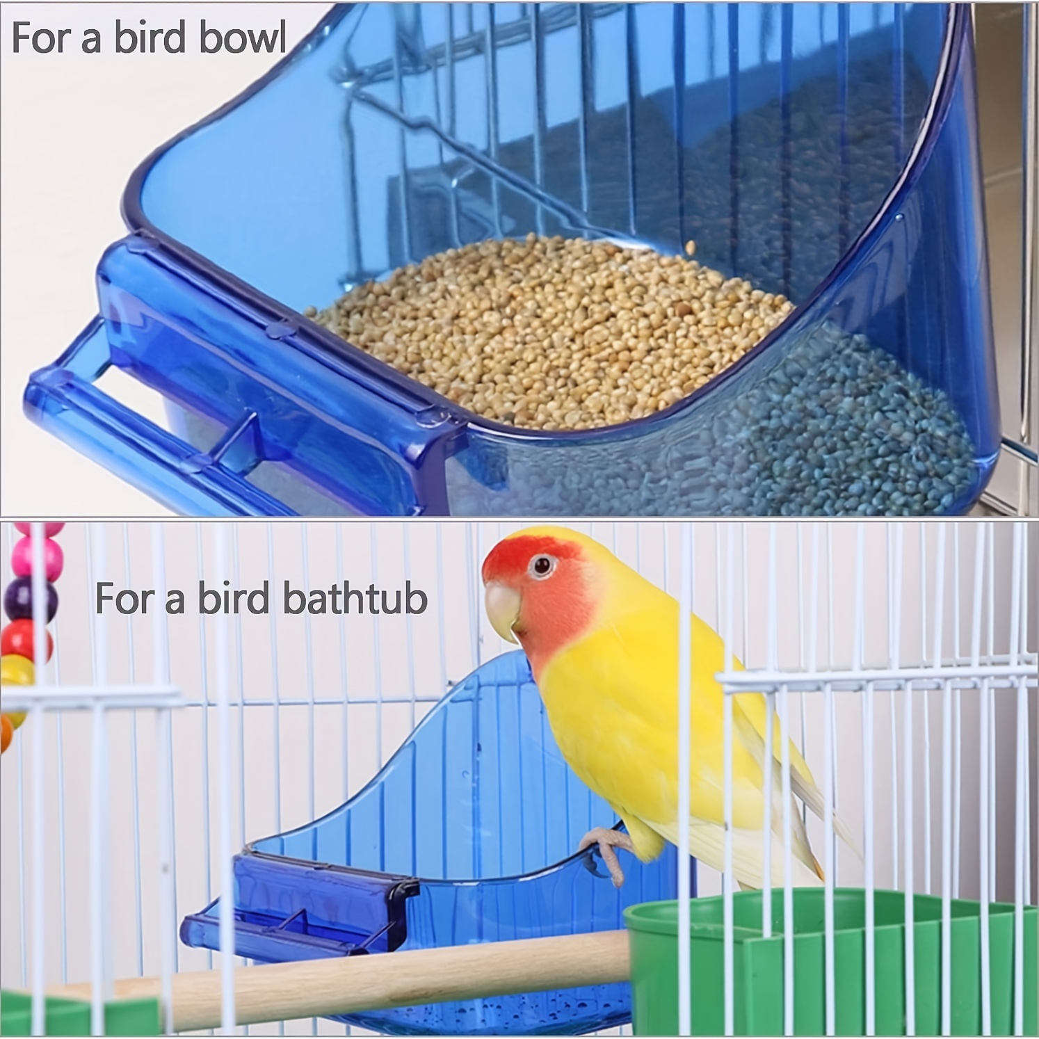 Bird Bath Box Hanging Bathtub for Small Birds Lovebird