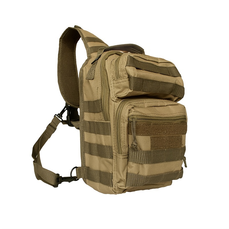  Bolso deportivo táctico militar de lona pequeño para hombre,  para viajes, gimnasio, deportes, aire libre, Beige, Medio