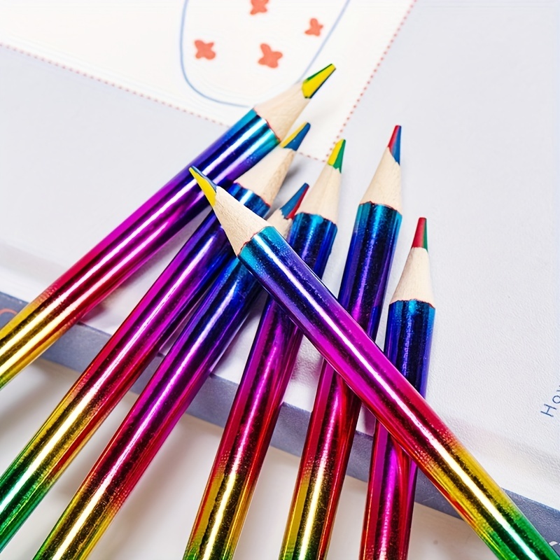 Color Pencil Rainbow Crayon Art School Supplies Painting Graffiti Drawing  4Pcs