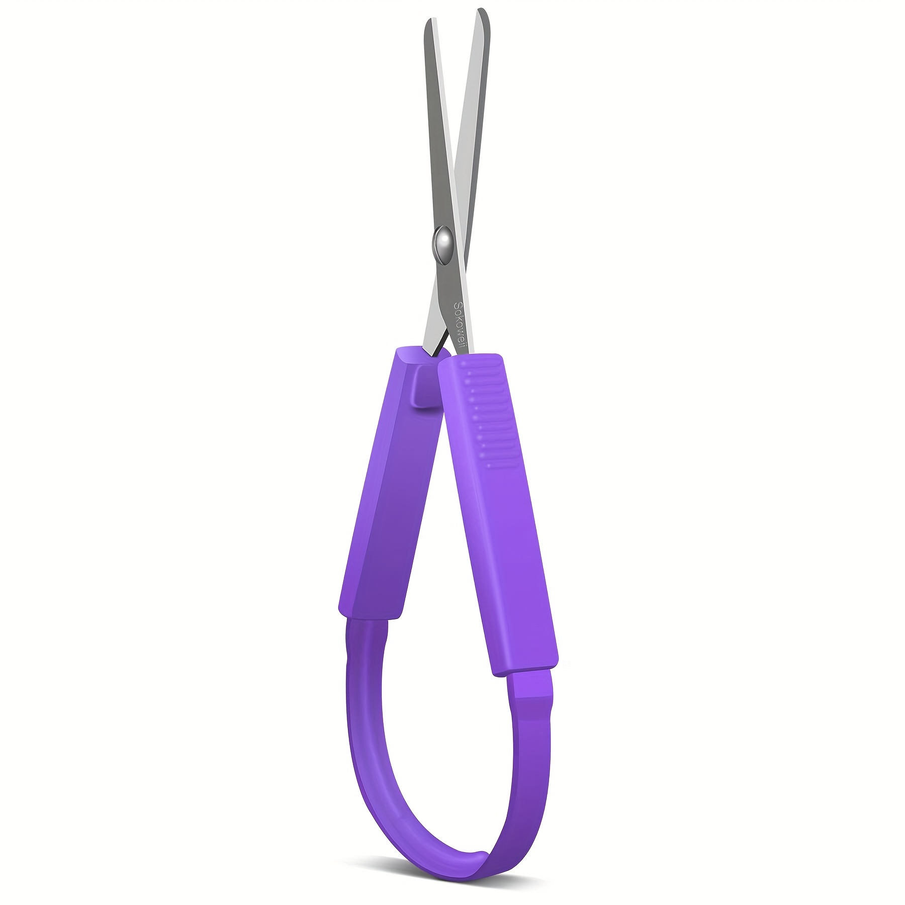 Sokoweii Mini Loop Scissors for Toddlers, 5 Inch Adaptive Design, Right and  Lefty Support, Easy-Open Squeeze Handles -3PCS