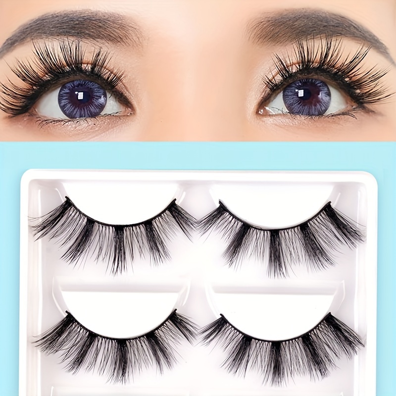 Natural Look Wispy Manga Lashes - Long Crisscross Japanese Style Cosplay Anime  False Eyelashes - Temu