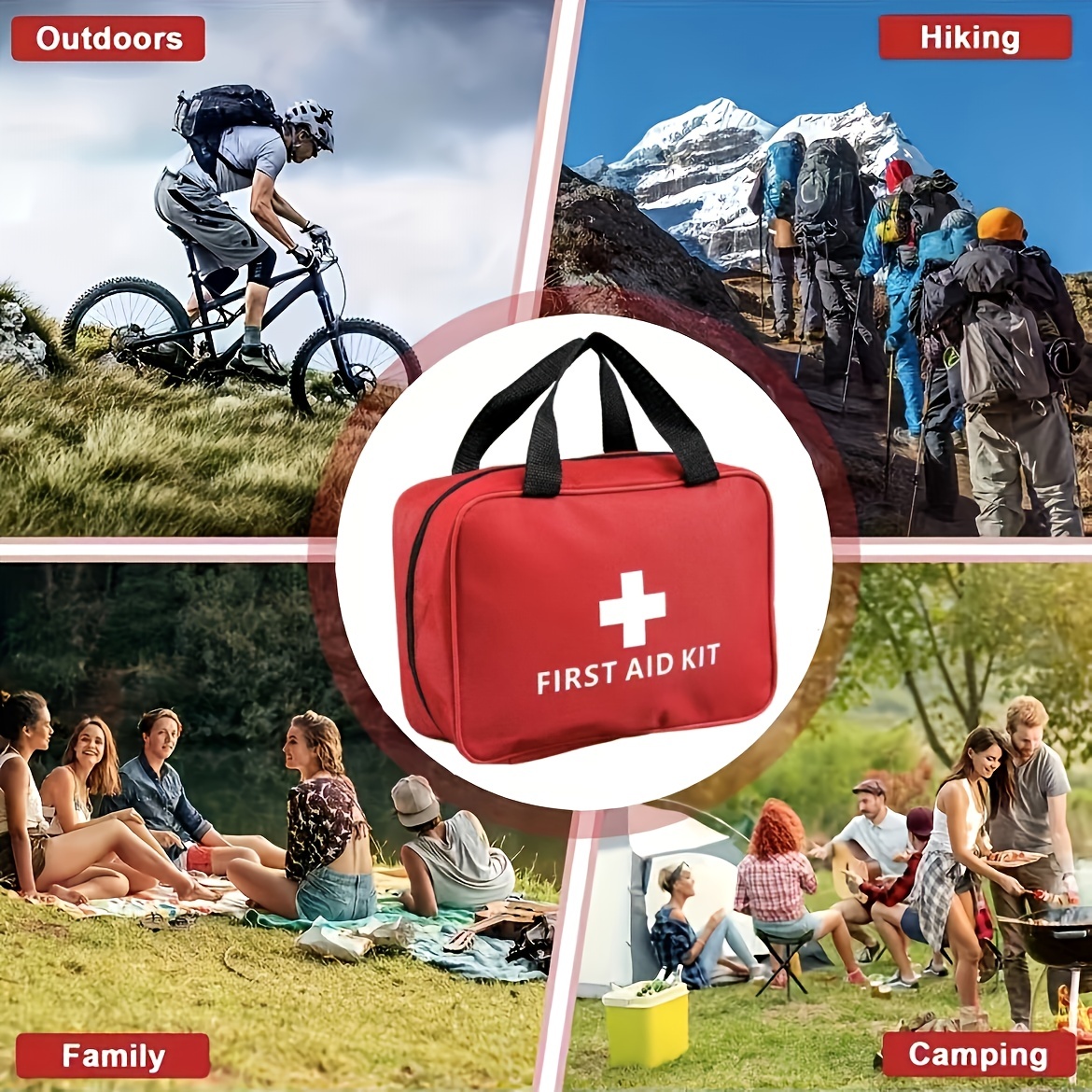 Erste Hilfe Set Outdoor - Fahrrad, Wandern Zubehör - First Aid Kit