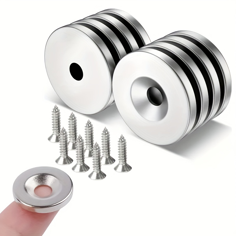 7pcs Strong Neodymium Magnets with Screws for Small Rings