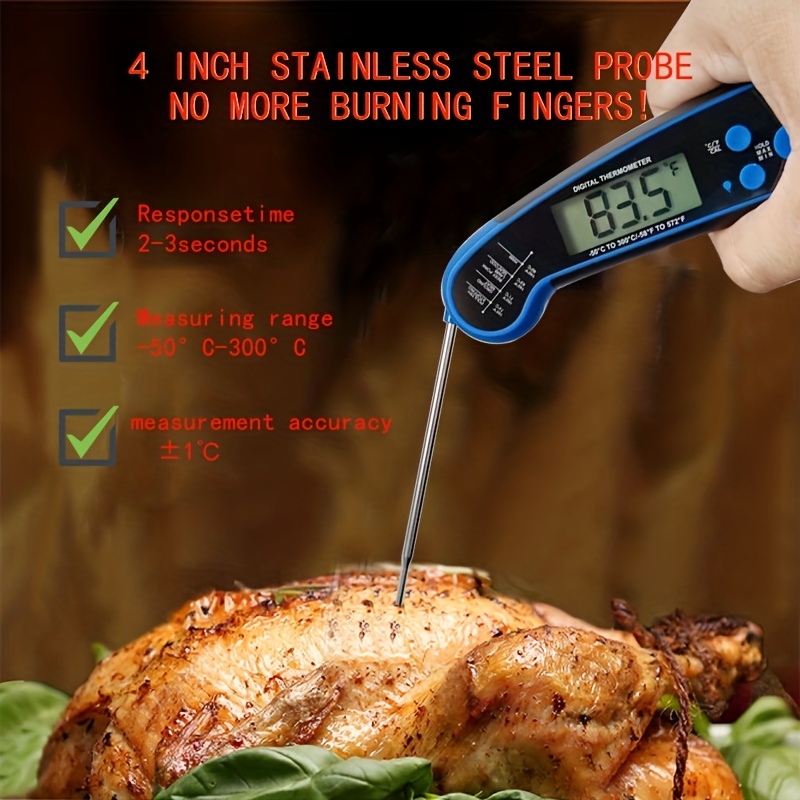 Disposable Digital Meat Thermometer, Waterproof Instant Read Food  Thermometer For Cooking And Grilling, Kitchen Gadgets, Accessories With  Backlight And Calibration For Candy, Grill, Liquid, Beef, Turkey, Kitchen  Tools - Temu